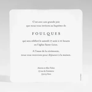 Faire-part de bapteme Artisanal*Faire-part Elégant Discount