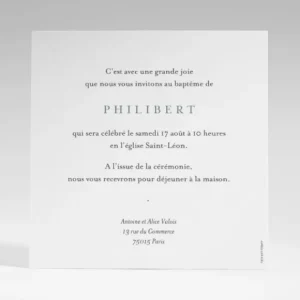 Faire-part de bapteme Artisanal*Faire-part Elégant Discount