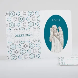 Faire-part de bapteme Bel ange liberty etoiles*Faire-part Elégant Discount