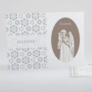 Faire-part de bapteme Bel ange liberty etoiles*Faire-part Elégant Discount
