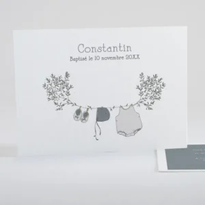 Faire-part de bapteme Branche de douceur*Faire-part Elégant Fashion