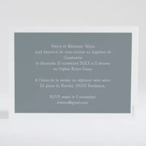 Faire-part de bapteme Branche de douceur*Faire-part Elégant Fashion