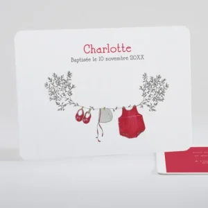 Faire-part de bapteme Branche de douceur*Faire-part Elégant Fashion