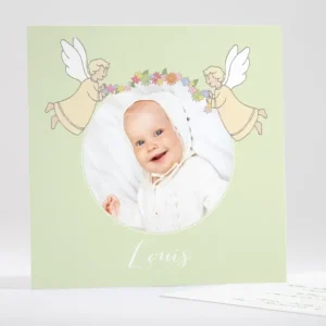 Faire-part de bapteme Chantons le nouveau baptise*Faire-part Elégant Discount