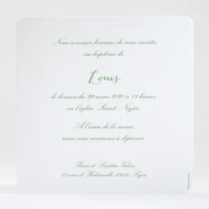 Faire-part de bapteme Chantons le nouveau baptise*Faire-part Elégant Discount
