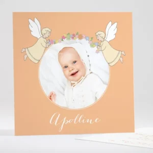 Faire-part de bapteme Chantons le nouveau baptise*Faire-part Elégant Discount