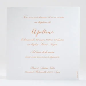 Faire-part de bapteme Chantons le nouveau baptise*Faire-part Elégant Discount
