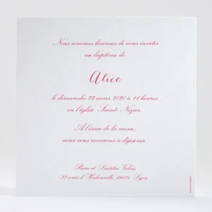 Faire-part de bapteme Chantons le nouveau baptise*Faire-part Elégant Discount