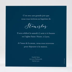 Faire-part de bapteme Charme*Faire-part Elégant Outlet