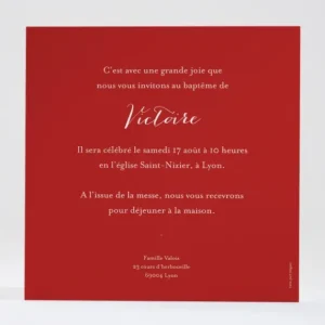 Faire-part de bapteme Charme*Faire-part Elégant Outlet