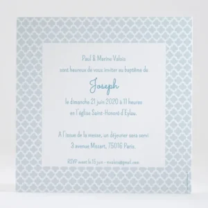 Faire-part de bapteme Cierge baptismal*Faire-part Elégant Outlet