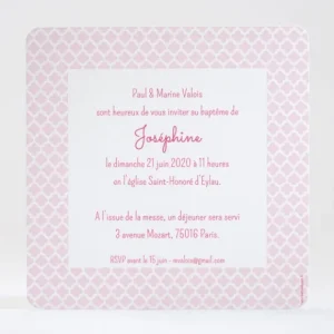 Faire-part de bapteme Cierge baptismal*Faire-part Elégant Outlet