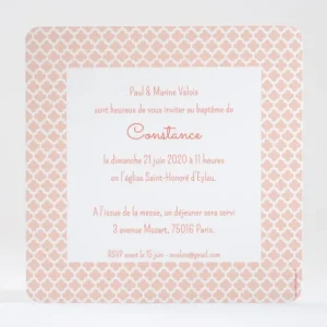 Faire-part de bapteme Cierge baptismal*Faire-part Elégant Outlet