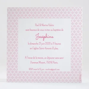 Faire-part de bapteme Cierge baptismal*Faire-part Elégant Outlet