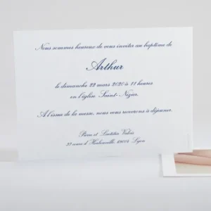 Faire-part de bapteme Classique rectangulaire*Faire-part Elégant Hot