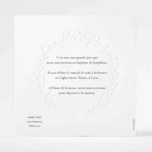 Faire-part de bapteme Douce couronne*Faire-part Elégant Hot