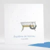Faire-part de bapteme Douce nuit*Faire-part Elégant Sale