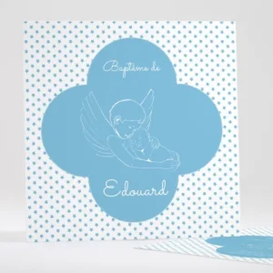 Faire-part de bapteme Douceur angelique*Faire-part Elégant Discount