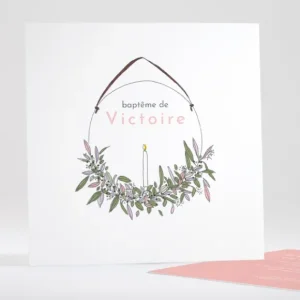 Faire-part de bapteme Douce lumiere*Faire-part Elégant Discount