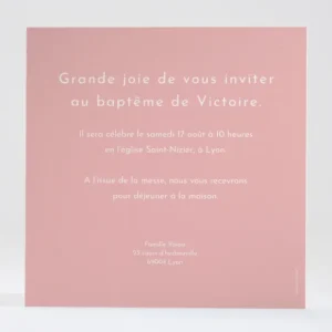 Faire-part de bapteme Douce lumiere*Faire-part Elégant Discount