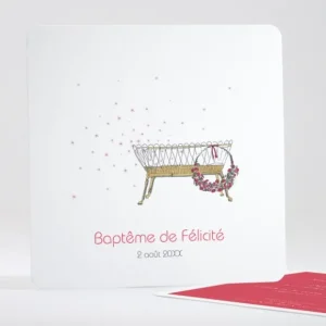 Faire-part de bapteme Douce nuit*Faire-part Elégant Sale