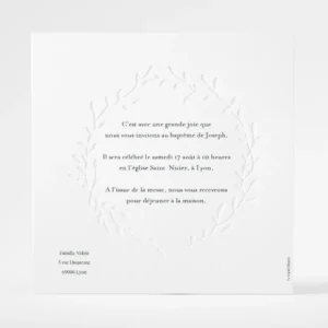 Faire-part de bapteme Douce couronne*Faire-part Elégant Hot