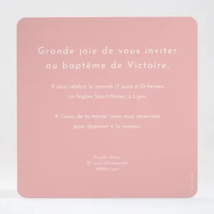 Faire-part de bapteme Douce lumiere*Faire-part Elégant Discount