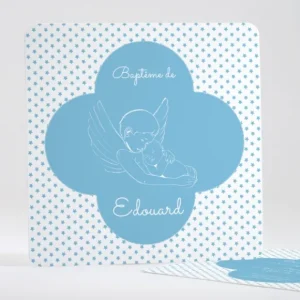 Faire-part de bapteme Douceur angelique*Faire-part Elégant Discount