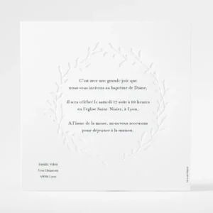 Faire-part de bapteme Douce couronne*Faire-part Elégant Hot