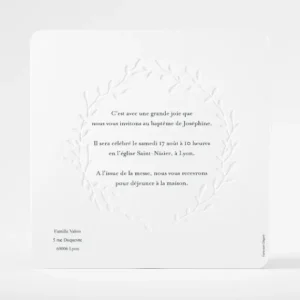 Faire-part de bapteme Douce couronne*Faire-part Elégant Hot