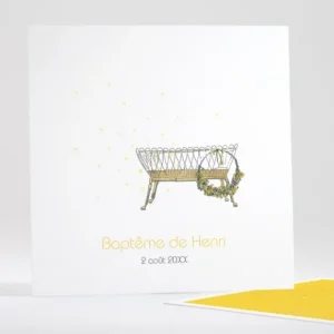 Faire-part de bapteme Douce nuit*Faire-part Elégant Sale