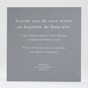 Faire-part de bapteme Douce lumiere*Faire-part Elégant Discount