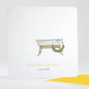 Faire-part de bapteme Douce nuit*Faire-part Elégant Sale