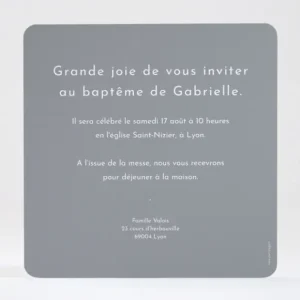 Faire-part de bapteme Douce lumiere*Faire-part Elégant Discount