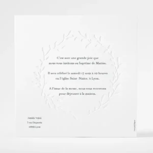 Faire-part de bapteme Douce couronne*Faire-part Elégant Hot
