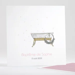 Faire-part de bapteme Douce nuit*Faire-part Elégant Sale