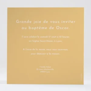 Faire-part de bapteme Douce lumiere*Faire-part Elégant Discount