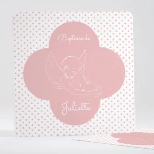 Faire-part de bapteme Douceur angelique*Faire-part Elégant Discount