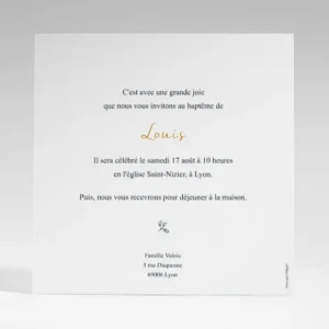 Faire-part de bapteme Elegante couronne*Faire-part Elégant Hot