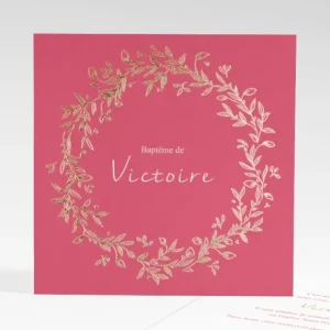 Faire-part de bapteme Elegante couronne*Faire-part Elégant Hot