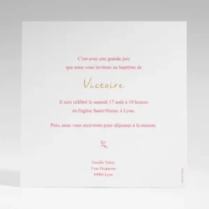 Faire-part de bapteme Elegante couronne*Faire-part Elégant Hot