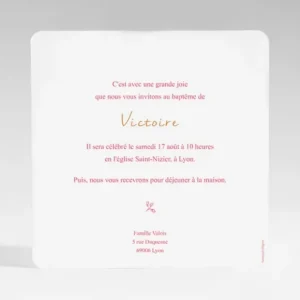 Faire-part de bapteme Elegante couronne*Faire-part Elégant Hot