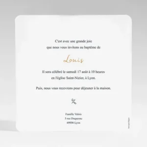 Faire-part de bapteme Elegante couronne*Faire-part Elégant Hot