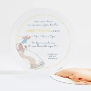 Faire-part de bapteme Enfant de Dieu*Faire-part Elégant Discount