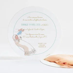 Faire-part de bapteme Enfant de Dieu*Faire-part Elégant Discount