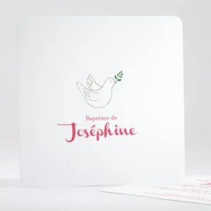 Faire-part de bapteme Esprit saint*Faire-part Elégant Online