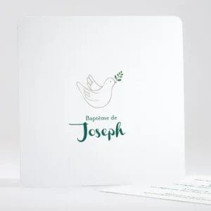 Faire-part de bapteme Esprit saint*Faire-part Elégant Online