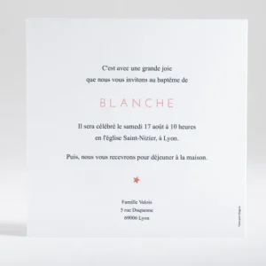 Faire-part de bapteme Etoile doree*Faire-part Elégant Clearance