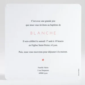 Faire-part de bapteme Etoile doree*Faire-part Elégant Clearance
