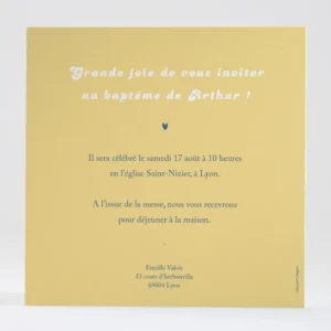Faire-part de bapteme Grande joie*Faire-part Elégant Fashion